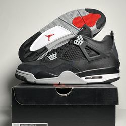 AIR JORDAN 4 BLACK CANVAS SIZE 11