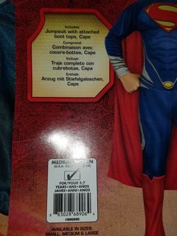 Superman costume medium child new