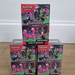 For Sale:
Brand New in Box Pokemon Trading Card Game TCG Scarlet & Violet Shrouded Fable Booster Bundle
