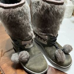Helly Hansen 'iskoras' Waterproof Leather Snow Boots Size 9