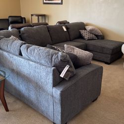 Just In! Grey Sectional 