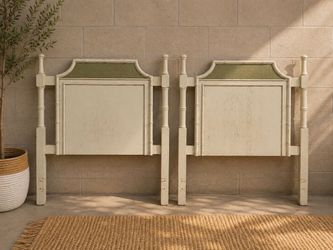 Pair of vintage Twin Headboards  40.5” x 47”h