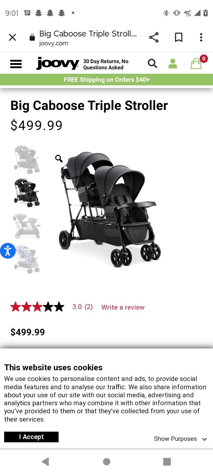 Joovy Big Caboose Stroller
