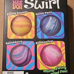 Schylling NeeDoh Teenie Swirl 4 Pack Sensory Toys