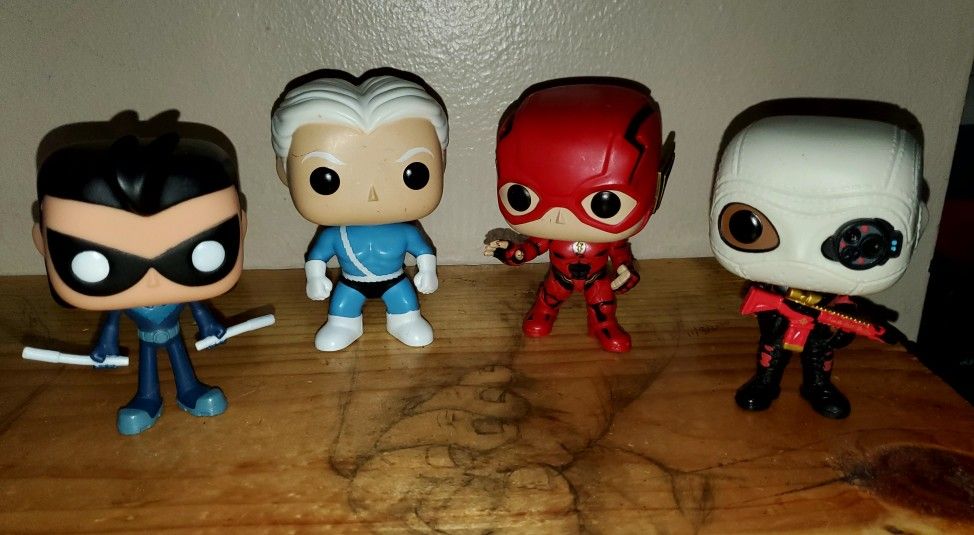 Marvel And DC Comics Funko Pop Collection! 4 Unique Characters! No Boxes!