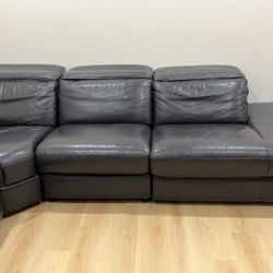 90% new leather sofa