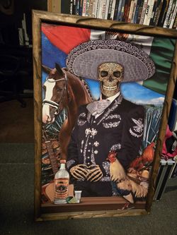 Mariachi Skeleton Poster