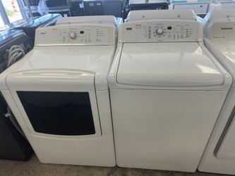 Kenmore Elite Washer And Dryer Set/ White/ No Agitator/ Front-Load Dryer With Glass Door/ Top-Load Washer With No Glass Top