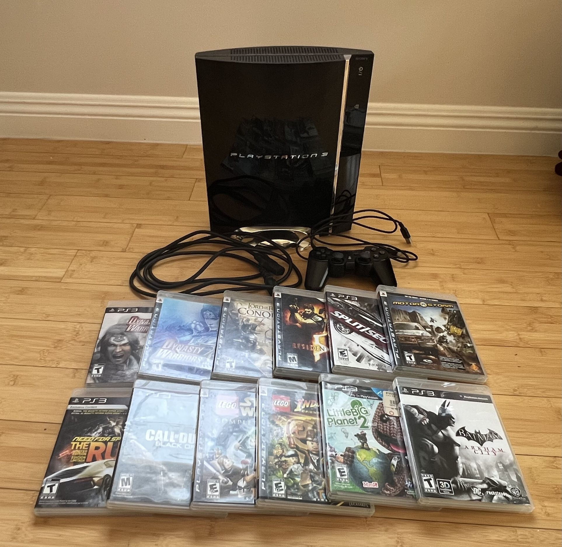 PS3 Fat Console Backwards Compatible CECHE01 Bundle 80gb