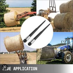 Hay Spear 39" Hay Bale Spears 3600 lbs Capacity, Set of 2 Bale Spike 
