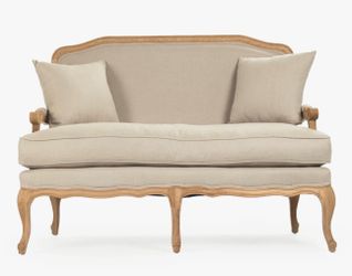 Emelie 49 Velvet Recessed Arm Settee