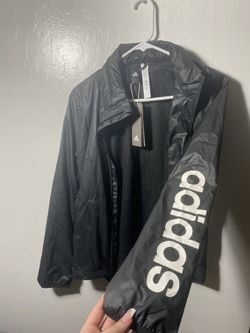 NWT adidas windbreaker with hood SIZE S