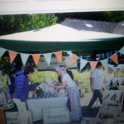 Green 10x10 Pop Up Easy Tent Weather Strong 