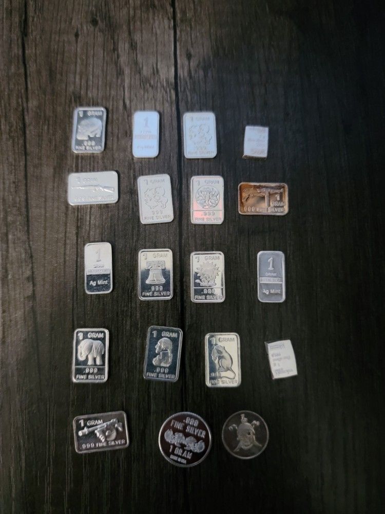1g Silver Bars