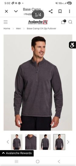 NEW Avalanche Men Gray Outdoor Activity Pullover Sweatshirt Size Small