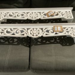 Set Of Two White Shelves 