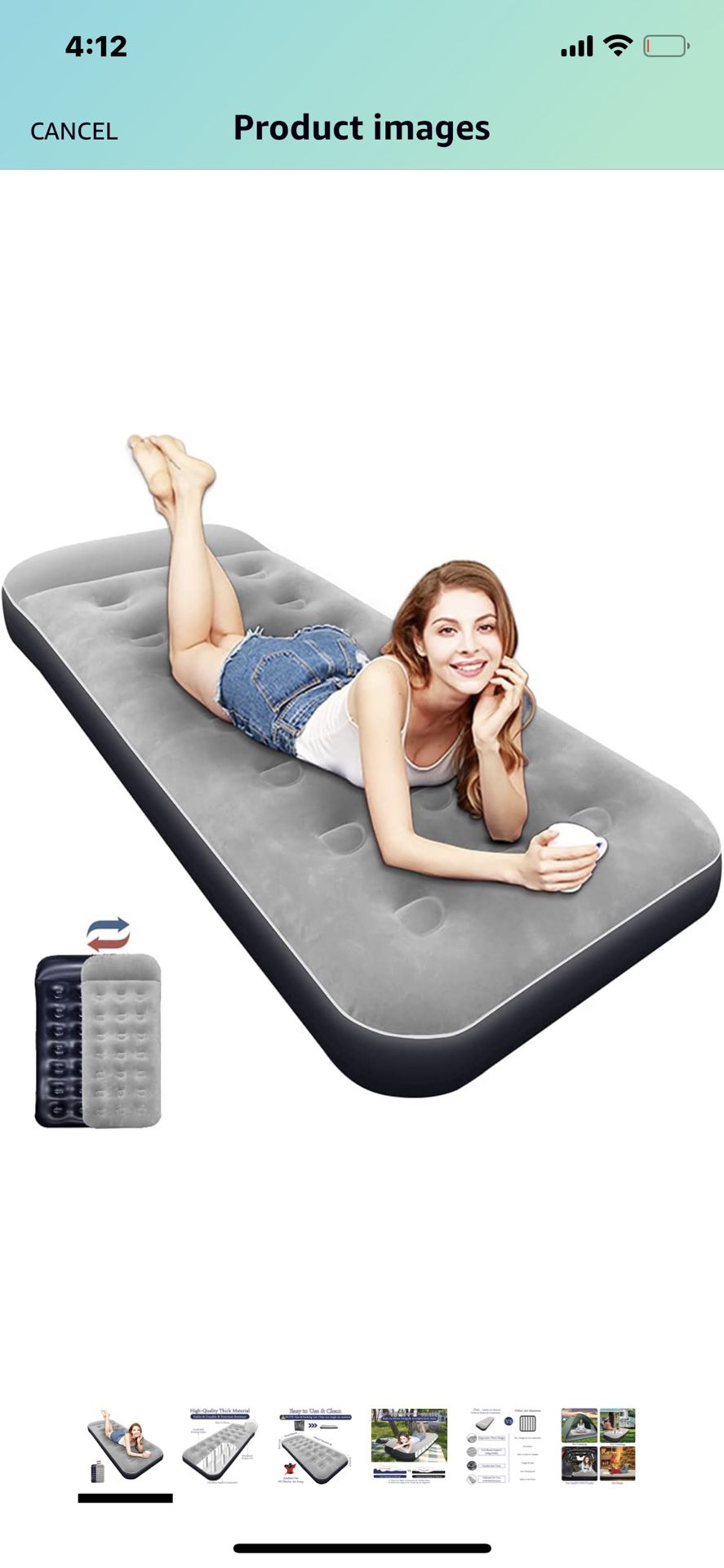 Camping Air Mattress Travel Bed Sleeping Pad - Leak Proof Inflatable Mattress with Thickened Surface Built-in Pillow Air Bed for Home Camping SUV Truc