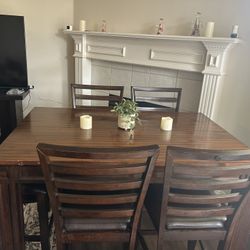 Table & 5 Chairs - $125.00 54” By 36” Extend To 54” By 54”