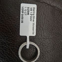 Sterling silver Moissanite size 6