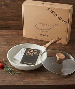Sensarte Nonstick Skillet with Glass Lid
