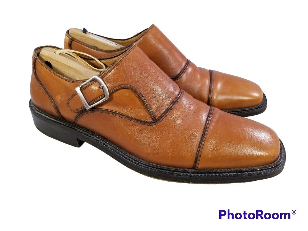 MAGNANNI MEN SHOES LOAFERS MONK BUCKLE STRAP WHISKEY COLOR SIZE 10.5 M Omnia Men main image 3