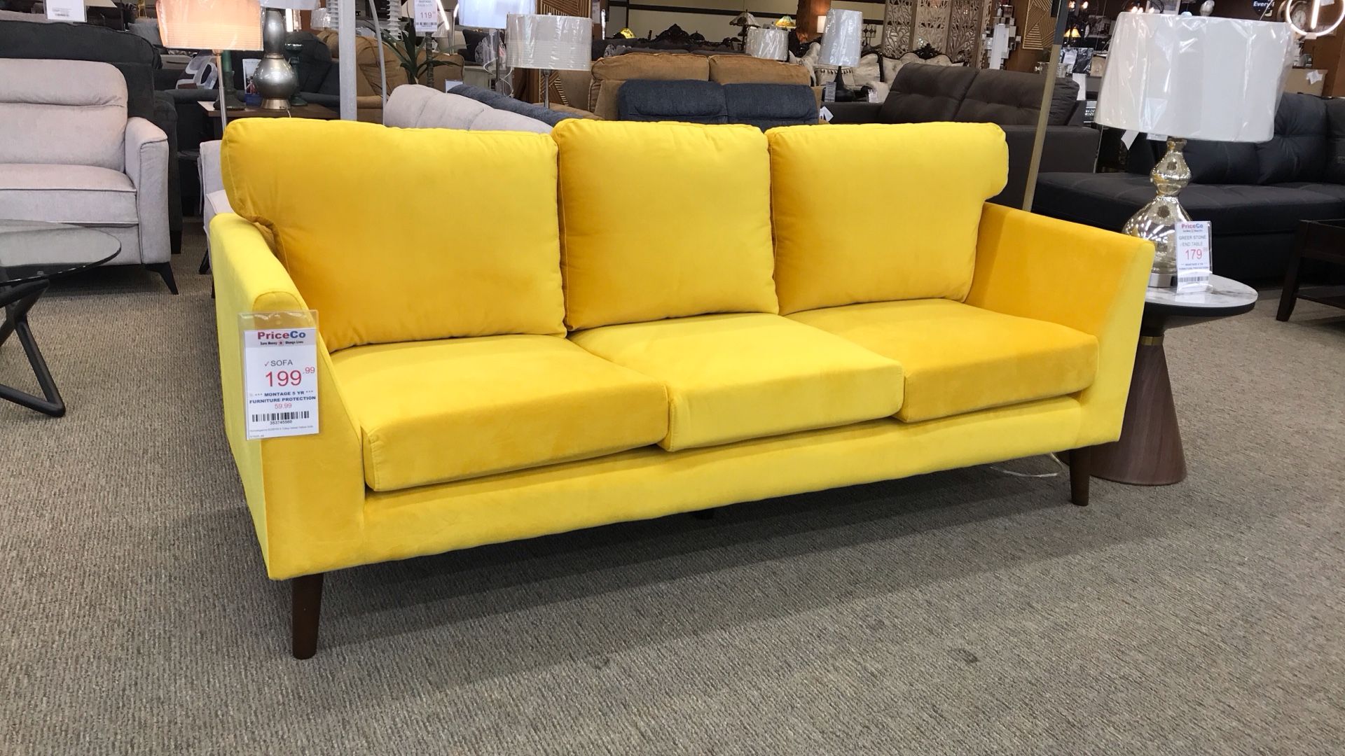 Vibrant Yellow Sofa