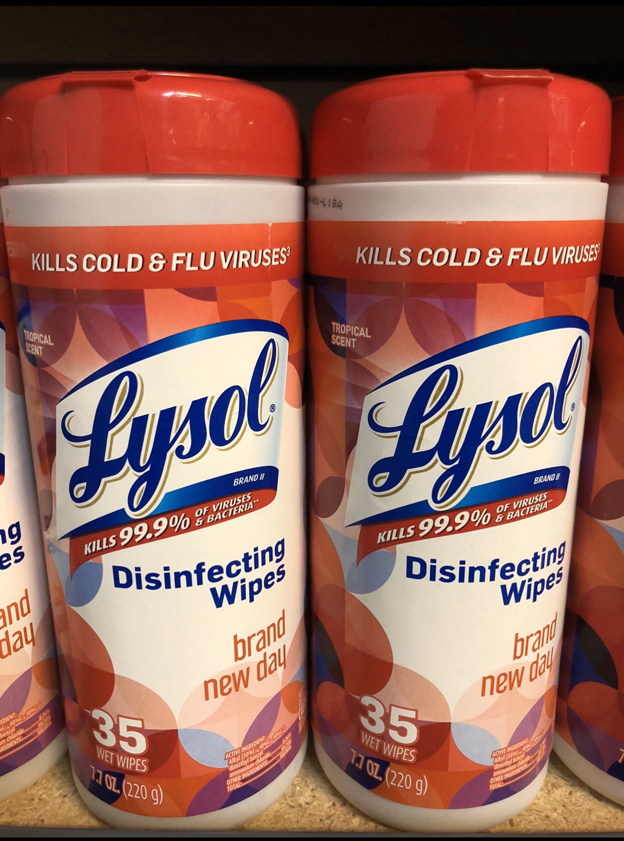 $2 each lysol disinfecting wipes