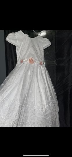 Vestido Size 8 En $100 De Bautiso Primera Cumunion Confirmacion De Niña