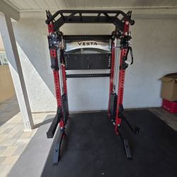 Vesta Pro Series 2in1 Squat Rack | Functional Trainer | 400lb Weight Stack | Commercial Grade | Gym Equipment | FREE DELIVERY🚚 🔴Plus SALES TAX 💲