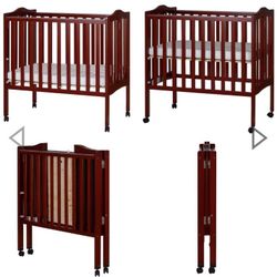 Baby mini crib Dream on me 2-in-1 Portable Folding Crib Comes With Mattress And Pad