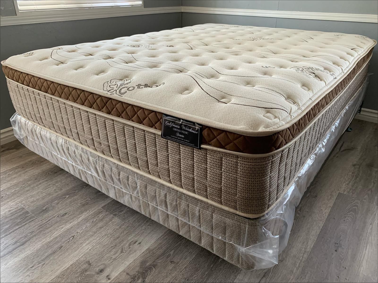 Full Organic Cloud Edition Europillow Top 12inch Mattress And Boxspring !!