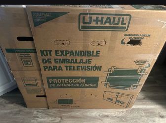 Large U-Haul Expandable TV Moving Box