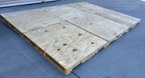 Heavy duty wood pallets with ply wood on top 45x48