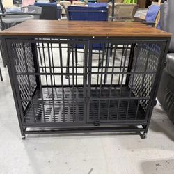 New Indestructible Dog Crate, BOINN 42 inch Heavy Duty Extra Large Dog Crate Furniture 