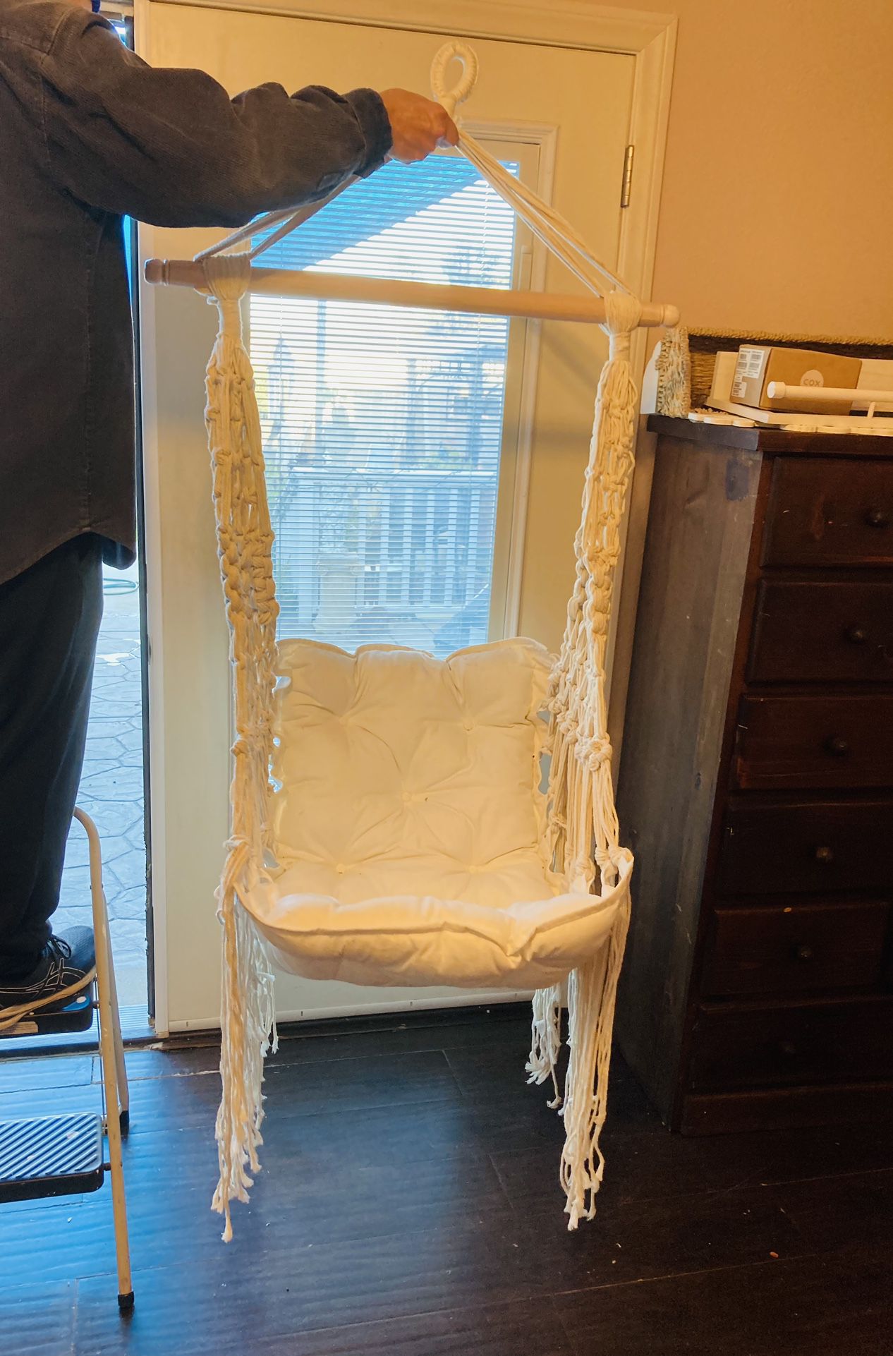 100% Cotton Macrame Hanging Hammock Chairs Small $30 Large $60