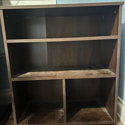 Small Bookcase Shelf Dark Brown 