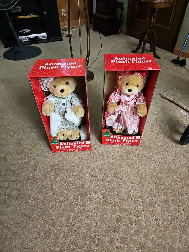 Animated Holiday Stuffed Bears