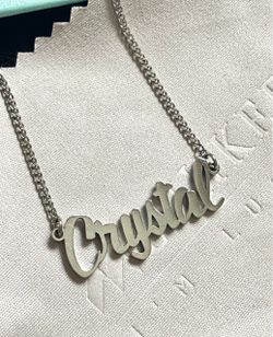 Mluhkee nameplate necklace “Crystal”