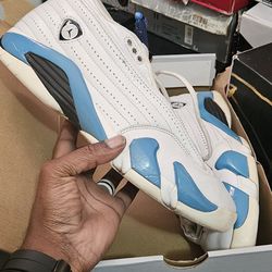 Jordan 14 Columbia and Candy Cane 1999