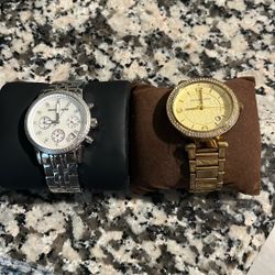 Michael kors Ladies Watches. Both not Working assuming they need Batteries. 