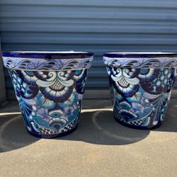 Talavera Large Planters 16”x17” $70 Each Macetas De TALAVERA 