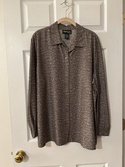Taupe Printed Blouse 