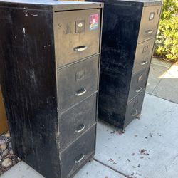 FREE. 2 Metal Filing Cabinets 4 Drawers