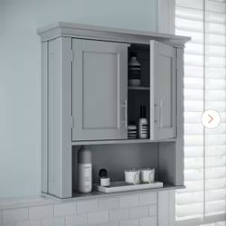 Somerset 22.88 in. W x 24.81 in. H x 7.88 in. D Bathroom Storage Wall Cabinet and Laundry Medicine Cabinet in Gray