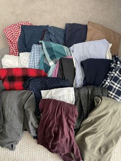 Lot Of Men’s Dress Shirts and sweaters - M