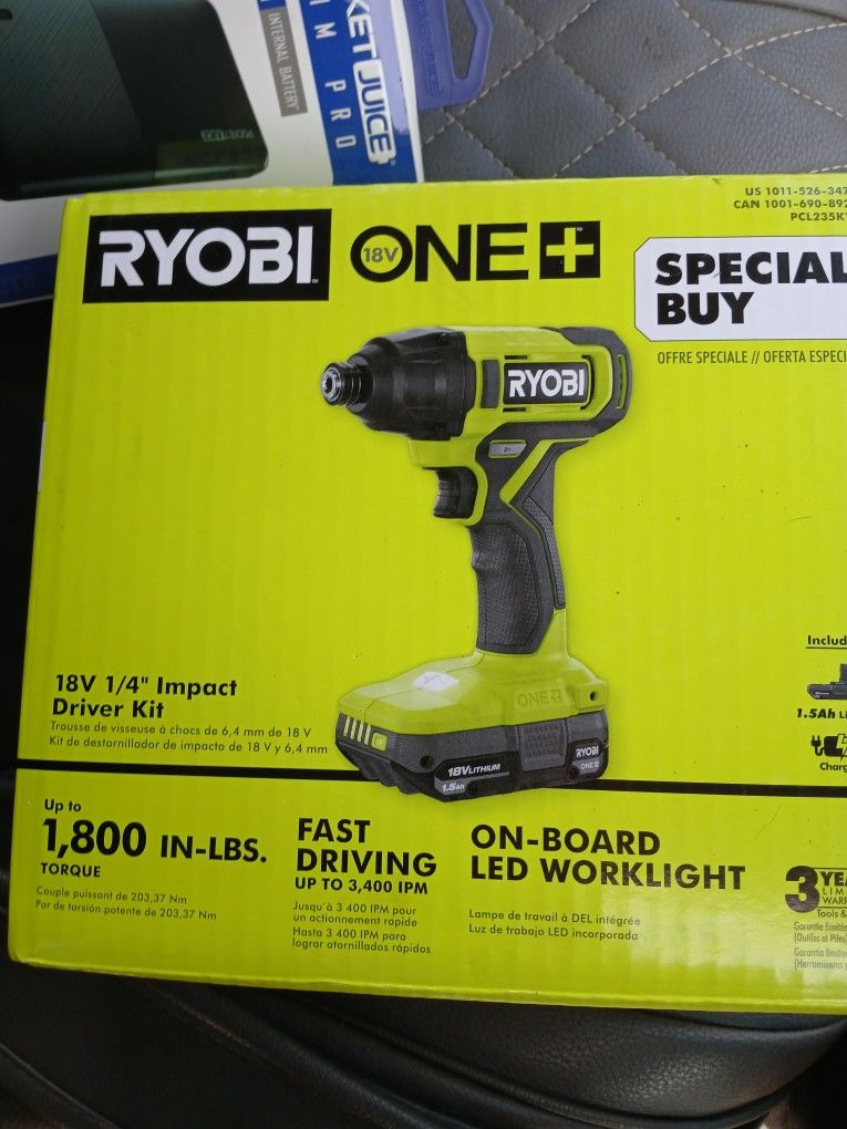 Ryobi 18v 1/4 In Impact Driver Kit