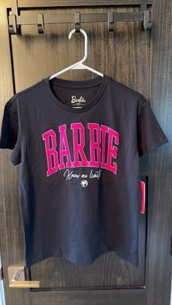 Barbie Know No Limits Black Pink Graphic T-Shirt Size Small 0442