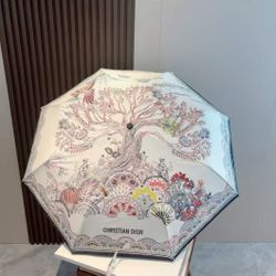 Brand New CD Tri-fold Automatic Sunny Umbrella! Vinyl Sunscreen UPF>50 