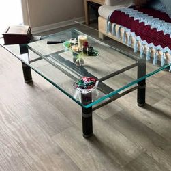 Two-Tier Glass Coffee Table