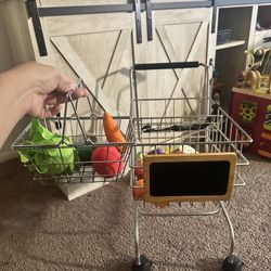 Pottery Barn Basket And Cart